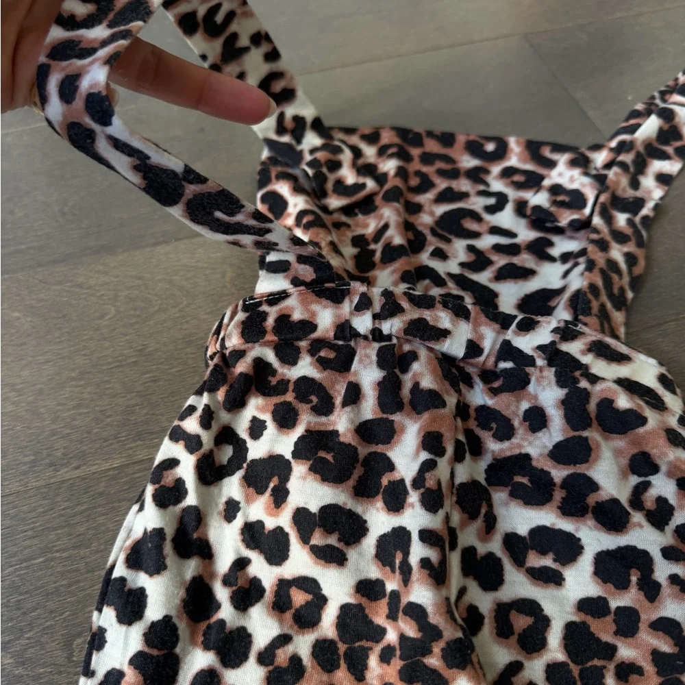 Leopard Print Flared Overalls - Picture 8 of 11